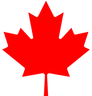 The maple leaf from the canadian flag
